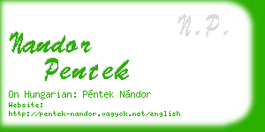 nandor pentek business card